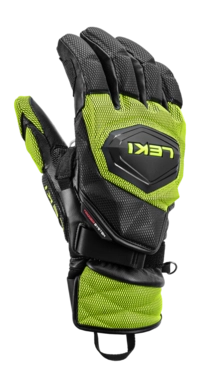 Gloves Leki WCR Venom GS 3D Black Ice Lemon
