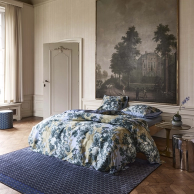 Bettwäsche Essenza Leila Chambray Blue Satin