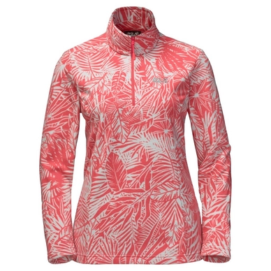 Trui Jack Wolfskin Jungle Halfzip Hot Coral All Over
