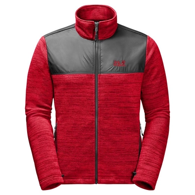 Fleece Jack Wolfskin Men Aquila Ruby Red