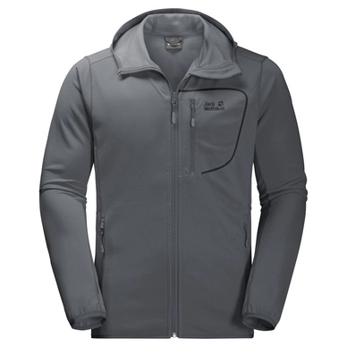 Vest Jack Wolfskin Men Hydropore Hooded Dark Iron