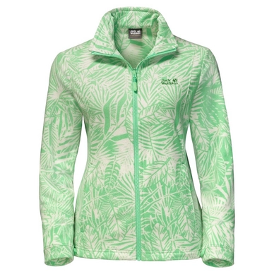 Fleece Jack Wolfskin Kiruna Jungle Women Spring Green All Over