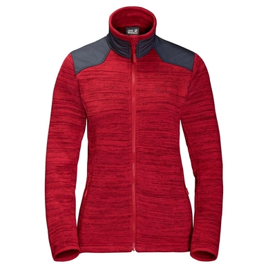 Fleece Jack Wolfskin Women Aquila Jacket True Red