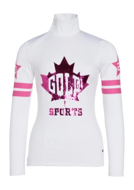 Ski Sweatshirt Goldbergh Women Maple Leaf White
