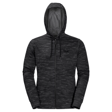 Fleecejacke Jack Wolfskin Oceanside Hooded Schwarz Herren