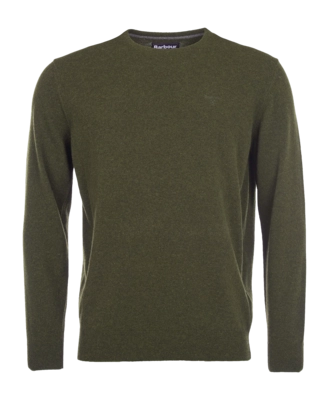 Pull Barbour Homme Essential L/Wool Col Rond Seaweed