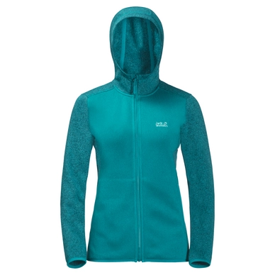 Vest Jack Wolfskin Women Elk Hooded Aquamarine