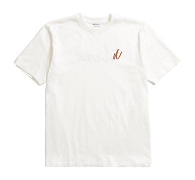 T-Shirt Norse Projects Homme Johannes Organic Chain Stitch Logo Ecru