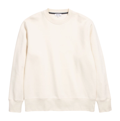 Sweatshirt Norse Projects Men Arne Relaxed Organic Brushed Fleece Ecru