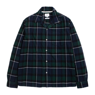 Shirt Norse Projects Men Carsten Organic Flannel Check LS Black Watch Check