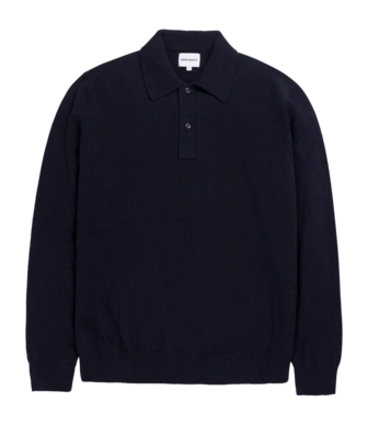 Polo Norse Projects Men Marco Merino Lambswool Dark Navy