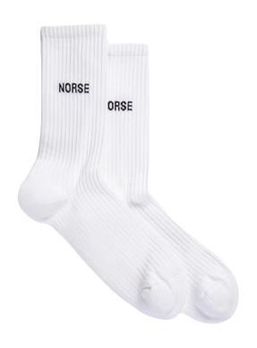 Sock Norse Projects Men Bjarki Logo Sport Sock White