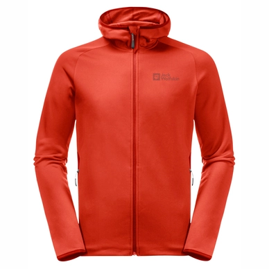 Trui Jack Wolfskin Men Baiselberg Hooded Full Zip Strong Red
