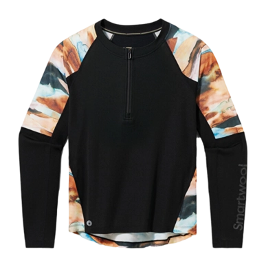 Cycling Jersey Smartwool Women Mountain Bike Long Sleeve Jersey Black