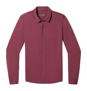 T-shirt Manches Longues Smartwool Men Long Sleeve Button Up Black Cherry