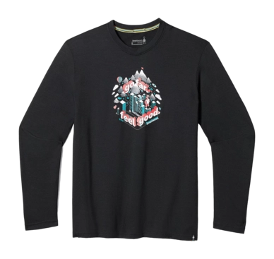 Langarmshirt Smartwool Denver Go Far Feel Good Graphic Long Sleeve Tee Herren Black