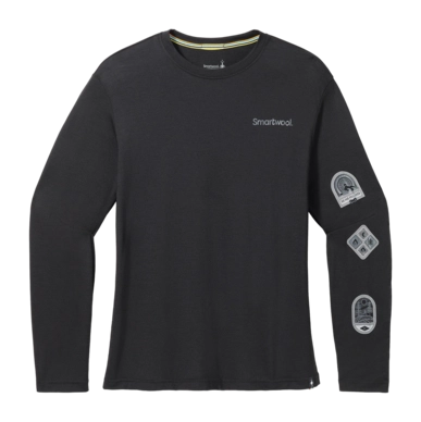 Longsleeve Smartwool Unisex Outdoor Patch Graphic Long Sleeve Tee Black