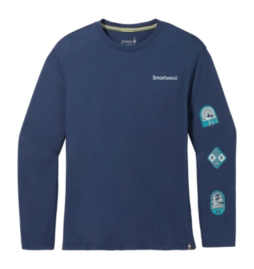T-shirt Manches Longues Smartwool Unisex Outdoor Patch Graphic Tee Deep Navy