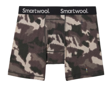 Caleçon Smartwool Men Merino Print Boxer Brief Boxed Dune Blurred Camo Print