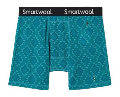 Caleçon Smartwool Men Merino Print Boxer Brief Boxed Deep Lake