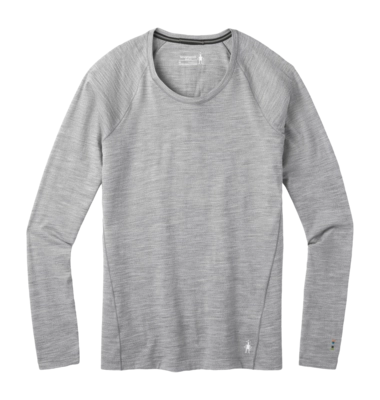 Ondershirt Smartwool Women Classic All-Season Merino Base Layer Long Sleeve Boxed Light Gray Heather