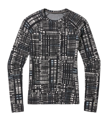 Ondershirt Smartwool Women Classic Thermal Merino Base Layer Crew Boxed Black Digi Plaid