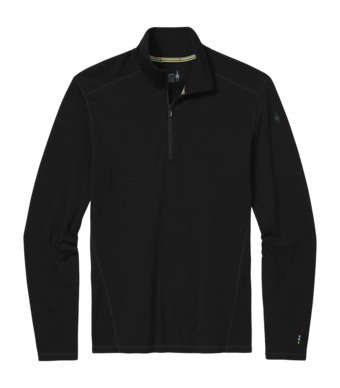 Undershirt Smartwool Men's Classic Thermal Merino Base Layer 1/4 Zip Boxed Black