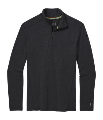 Ondershirt Smartwool Men Classic Thermal Merino Base Layer 1/4 Zip Boxed Charcoal Heather
