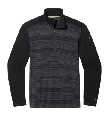 Ondershirt Smartwool Men Classic Thermal Merino Base Layer 1/4 Zip Boxed Black Color Shift