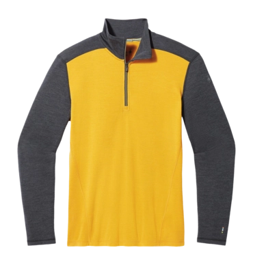 Maillot de Corps Smartwool Men Classic Thermal Merino Base Layer 1/4 Zip Boxed Charcoal-Honey Gold