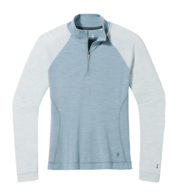 Maillot de Corps Smartwool Women Classic Thermal Merino Base Layer 1/4 Zip Boxed Lead Heather