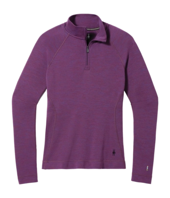Maillot de Corps Smartwool Women Classic Thermal Merino Base Layer 1/4Zip Boxed Purple Iris Heather