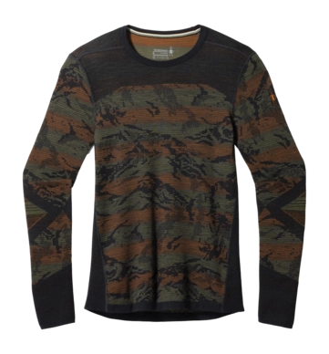 Base Layer Smartwool Men Intraknit Thermal Merino Base Layer Pattern Crew Winter Moss Mountain