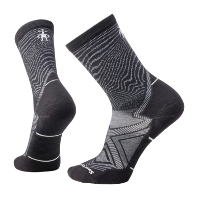 Sok Smartwool Unisex Athlete Edition Run Crew Socks Black-White