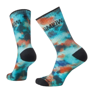 Sok Smartwool Unisex Athletic Far Out Tie Dye Print Crew Socks Capri