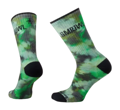 Sok Smartwool Unisex Athletic Far Out Tie Dye Print Crew Socks Winter Moss