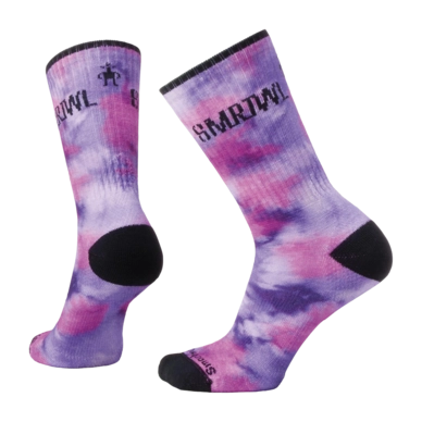 Socks Smartwool Unisex Athletic Far Out Tie Dye Print Crew Socks Purple Iris