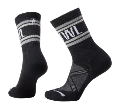 Sok Smartwool Unisex Athletic SMRTWL Retro Stripe Crew Socks Black