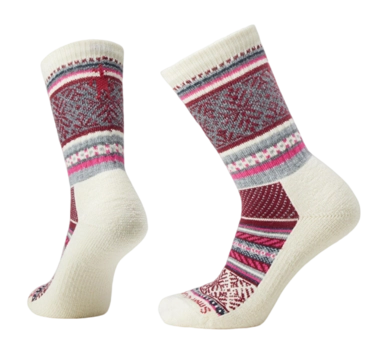 Sok Smartwool Unisex Everyday Fair Isle Sweater Crew Socks Natural