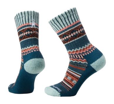 Socks Smartwool Unisex Everyday Snowed In Sweater Crew Socks Twilight Blue