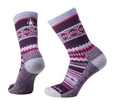 Socks Smartwool Unisex Everyday Snowed In Sweater Crew Socks  Purple Eclipse
