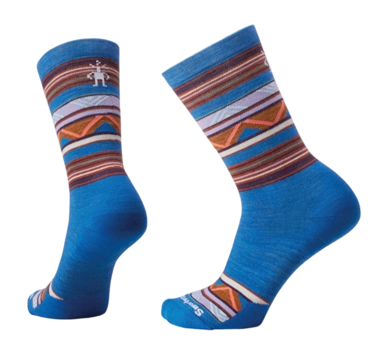 Chaussettes Smartwool Unisexe Quotidien Zig Zag Valley Crew Laguna Blue