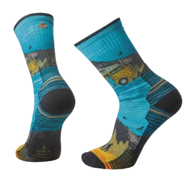 Chaussettes Smartwool Unisexe Hike Light Cushion Great Excursion Print Crew Multi Color