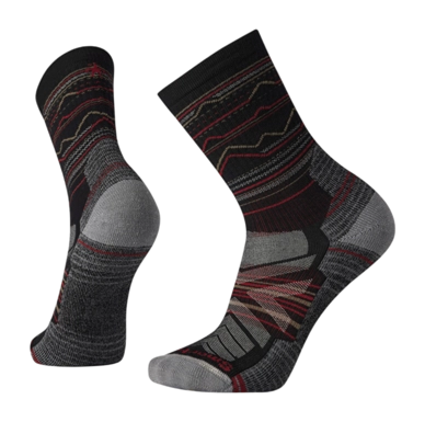 Socks Smartwool Unisex Hike Light Cushion Mountain Range Pattern Crew Socks Black