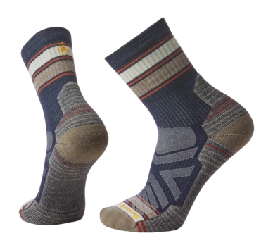 Chaussettes Smartwool Unisexe Hike Light Cushion Striped Mid Crew Socks Deep Navy