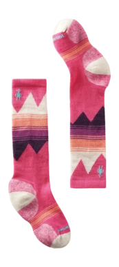 Chaussettes Smartwool Enfant Ski Light Cushion OTC Power Pink