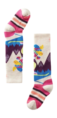 Socks Smartwool Kids Winter Sports Full Cushion Mountain Moose Pattern OTC Socks Moonbeam