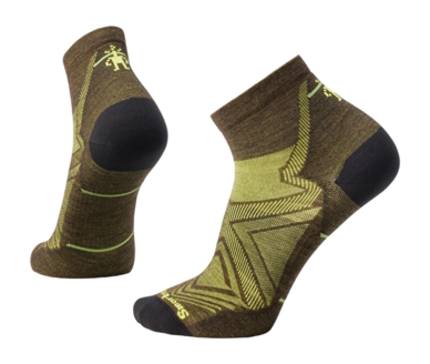 Chaussettes Smartwool Unisexe Run Zero Cushion Ankle Socks Military Olive