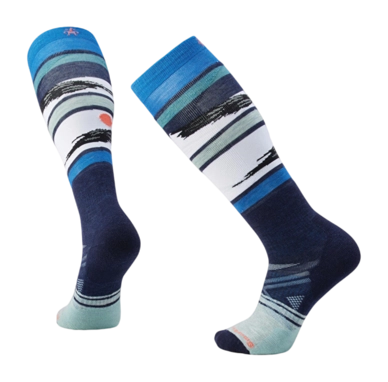 Sok Smartwool Unisex Ski Full Cushion Midnight Ski Pattern OTC Socks Deep Navy
