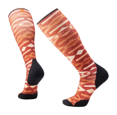 Chaussettes Smartwool Unisexe Ski Targeted Cushion Colliding Clouds Print OTC Orange Rust